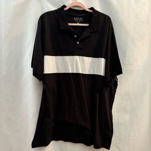 Boohoo Man Polo Black & White 5X